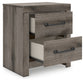 Graystorm King Panel Bed with Mirrored Dresser, Chest and Nightstand