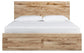 Hyanna King Panel Storage Bed with 1 Under Bed Storage Drawer, Dresser, Mirror and Nightstand