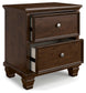 Danabrin King Panel Bed with Mirrored Dresser, Chest and Nightstand