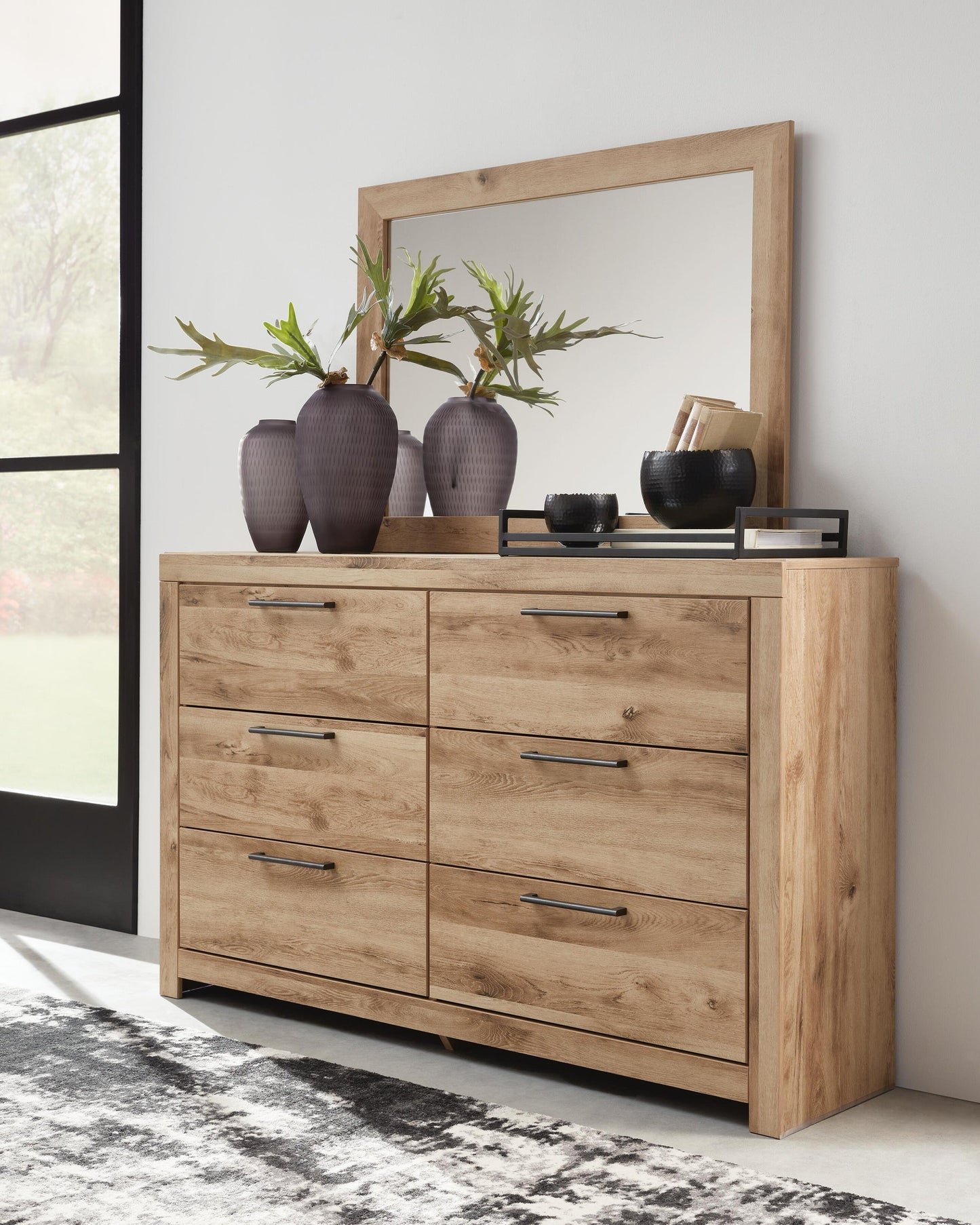 Hyanna Full Panel Headboard, Dresser, Mirror and Nightstand