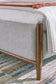 Lyncott King Upholstered Bed with Mirrored Dresser and Nightstand