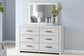 Cayboni King Panel Bed with Mirrored Dresser