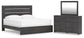 Hollivern King Panel Bed, Dresser and Mirror