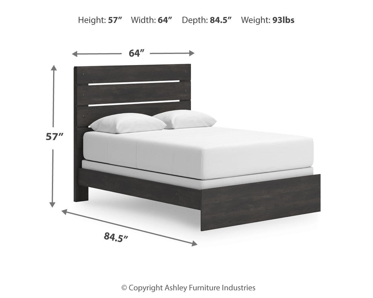Hollivern Queen Panel Bed, Dresser and Mirror