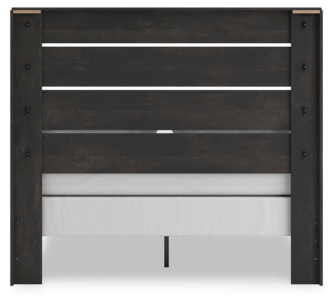 Hollivern Queen Panel Bed, Dresser, Mirror, Chest and Nightstand