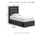Hollivern Twin Panel Storage Bed, Dresser and Mirror