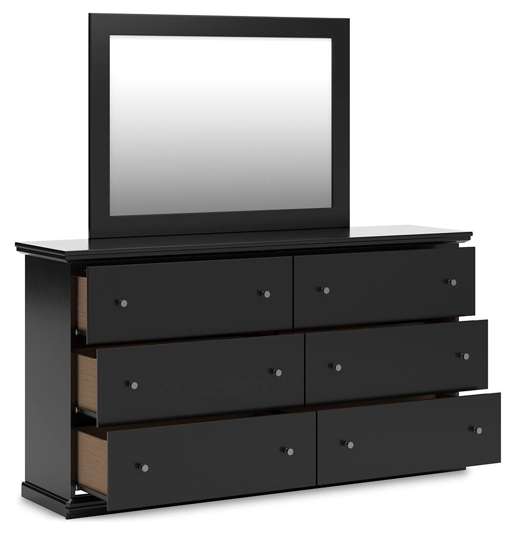 Maribel Twin Panel Bed, Dresser, Mirror, Chest and Nightstand