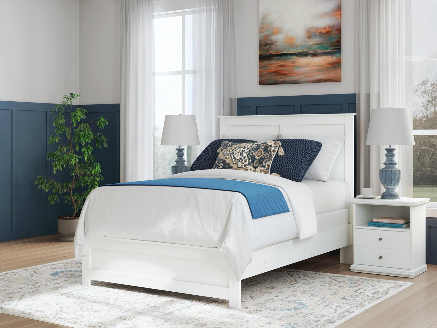 Bostwick Shoals Full Panel Bed, Dresser, Mirror and Nightstand
