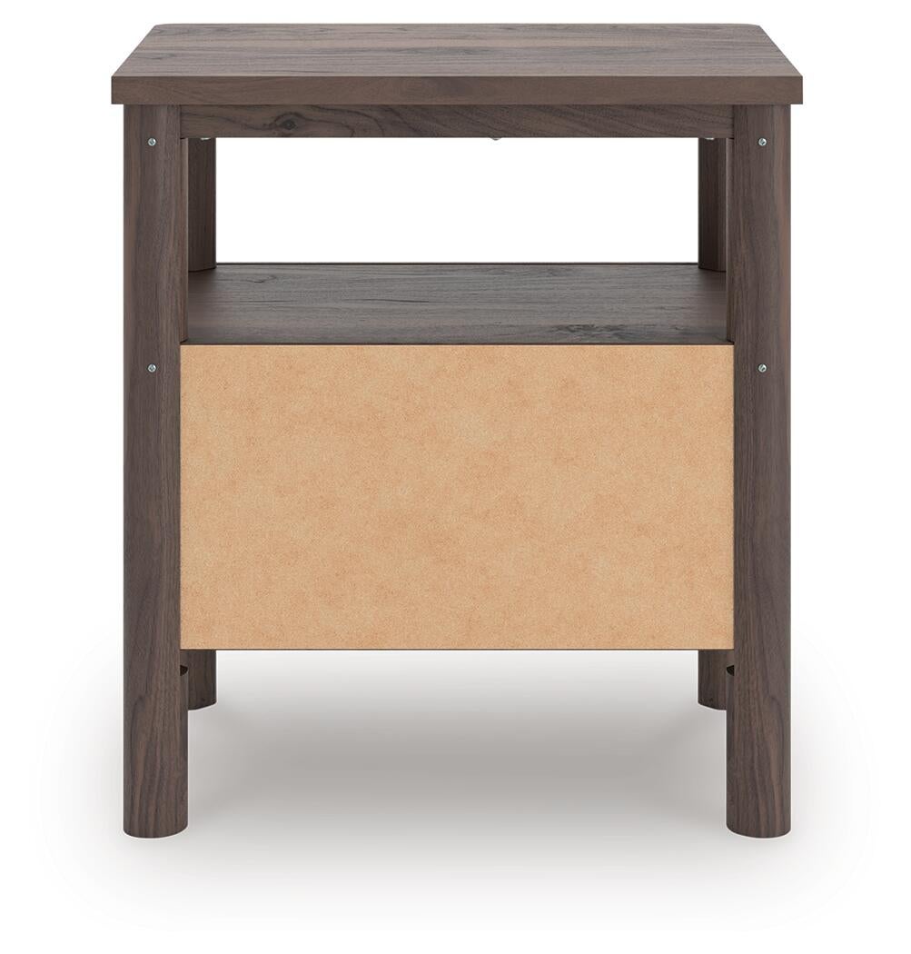 Pamytta Twin Upholstered Panel Platform Bed, Dresser, Mirror and Nightstand