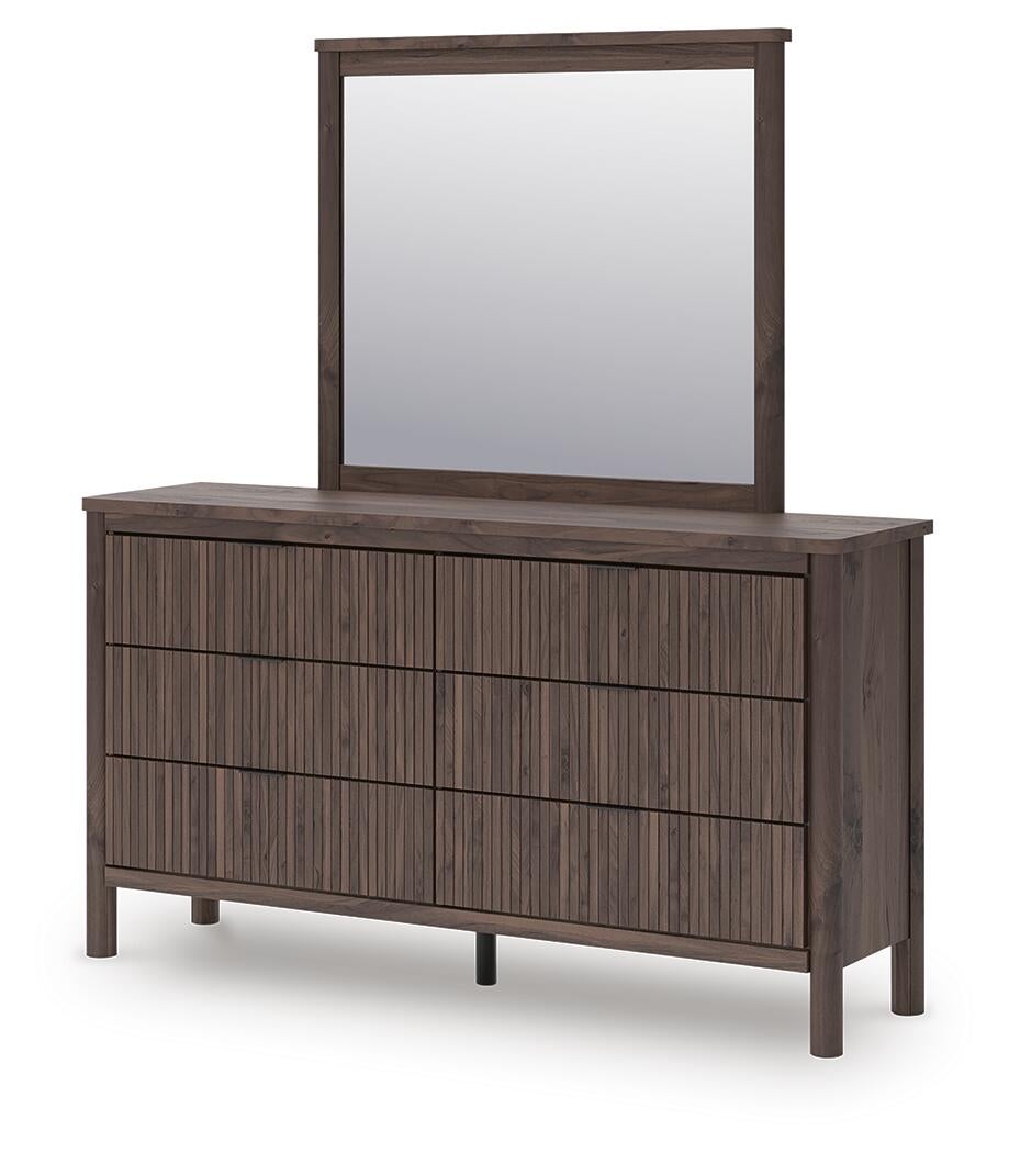 Pamytta Full Panel Bed, Dresser and Mirror
