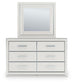Zuraleus King Upholstered Panel Bed, Dresser, Mirror and Nightstand
