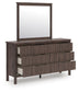 Pamytta Queen Panel Platform Bed, Dresser and Mirror