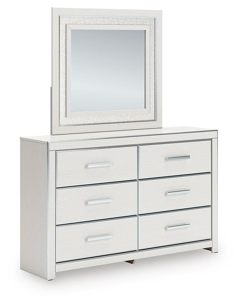 Zuraleus Queen Upholstered Bed, Dresser and Mirror