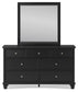 Lanolee Twin Panel Storage Bed, Dresser, Mirror and Nightstand