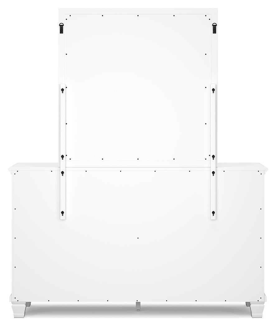 Fortman California King Panel Storage Bed, Dresser and Mirror