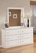 Load image into Gallery viewer, Bostwick Shoals Twin Panel Headboard with Mirrored Dresser and Chest
