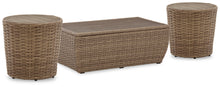 Load image into Gallery viewer, Sandy Bloom Outdoor Coffee Table with 2 End Tables
