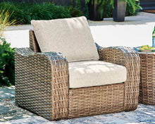 Load image into Gallery viewer, Sandy Bloom Outdoor Lounge Chair and Ottoman
